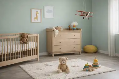child's room with Danish wooden furniture
